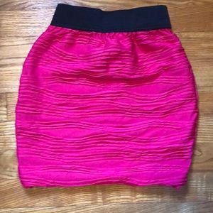 Hot pink mini skirt
